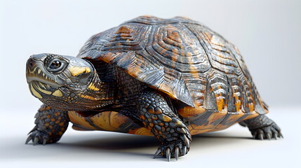 Obraz premium Tortoise on white