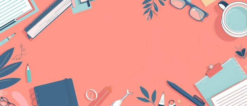 Minimal blank template card for Secretaries Day