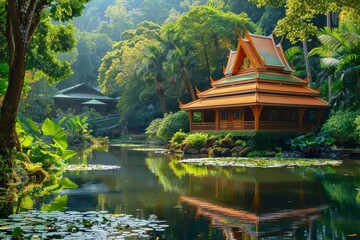 Thai art design incorporates the beauty of tropical landscapes into urban architecture
