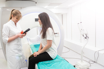 A sophisticated MRI Scanner at hospital.