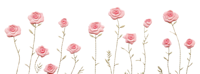 PNG Little pink rose garden pattern backgrounds embroidery.