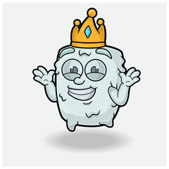 Marshmallow With Dont Know Smile expression. Mascot cartoon character for flavor, strain, label and packaging product.