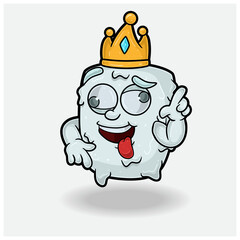 Marshmallow With Crazy expression. Mascot cartoon character for flavor, strain, label and packaging product.