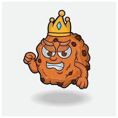 Cookies With Angry expression. Mascot cartoon character for flavor, strain, label and packaging product.