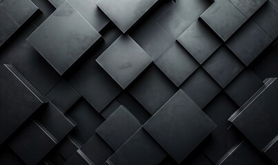 Black geometric background with dark gray diagonal lines, simple shapes