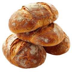 Loaf of fresh bread, transparent background