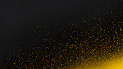 Obraz premium Abstract yellow and black background with glittering particles