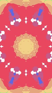 abstract watercolor caleidoscopic native colorful background nice cool vertical 9x16 video footage for social media reel 