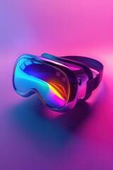Virtual reality glasses. Isolated background. 3d rendering. VR