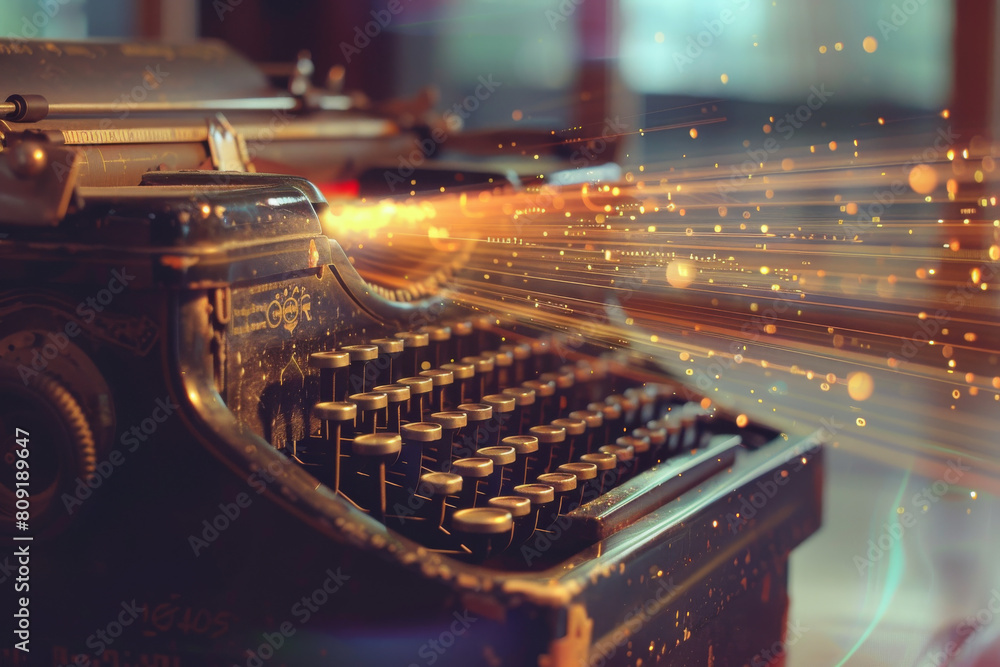 Poster a typewriter with the number 365 on it