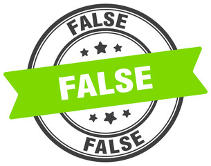 false stamp. false label on transparent background. round sign