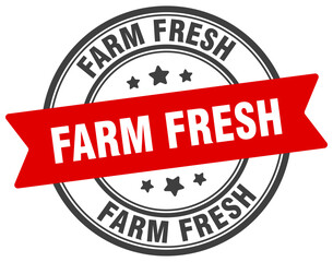 farm fresh stamp. farm fresh label on transparent background. round sign