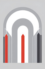 Fototapeta premium illustrazione con elementi geometrici a tema astratto contemporaneo