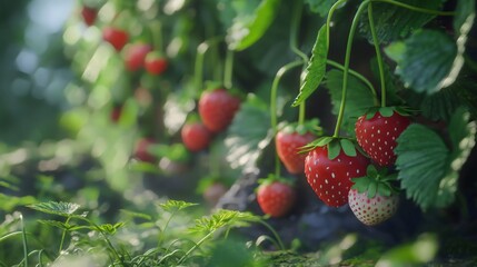 wild strawberry in the garden