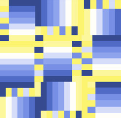 Blue Yellow and White Cottage Stripes Patchwork Background