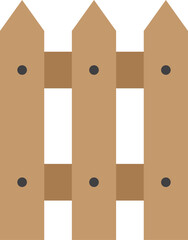 Wooden Farm fence icon cartoon style.