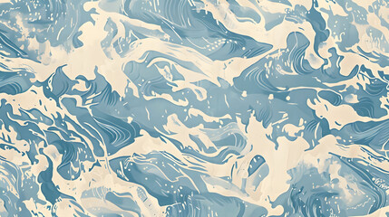 Abstract blue and beige marbled pattern. Fluid art texture for design and print, ideal for backgrounds and creative projects