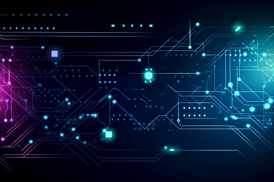 Blue Circuit Connections: A Tech-Savvy Stock Image Collection