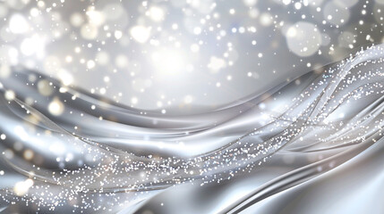 Abstract wallpaper with sparkling light gradient from silver to grey luxurious design