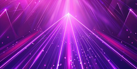Dark purple background with glowing neon lines