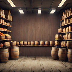 old wine barrels
