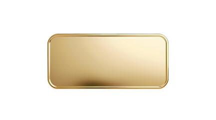 luxury gold metal plate on isolated png