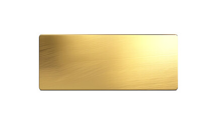 luxury gold metal plate on isolated png