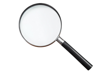 Magnifying Glass Isolated on transparent background. Exploring the magnifying glass a detailed look at science tools in study environments