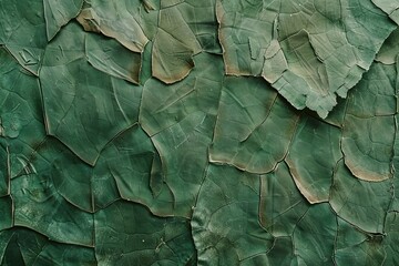 Textured cracked green paint on surface - High-resolution image showcasing the detailed texture of cracked green paint on an aged surface