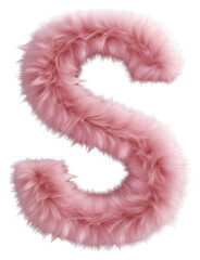 Fototapeta premium PNG Fur letter S pink accessories accessory.