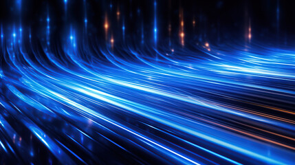 Blue light streak, fiber optic, speed line, futuristic background