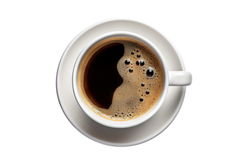 Enjoying the Perfect Cup of Coffee Isolated Coffee Cup on transparent background