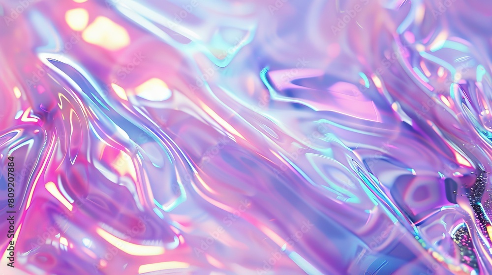 Aufkleber a grainy iridescent holographic gradient background with psychedelic patterns, perfect for adding a 