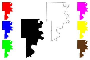 Crittenden County, Arkansas (U.S. county, United States of America,USA, U.S., US) map vector illustration, scribble sketch Crittenden map