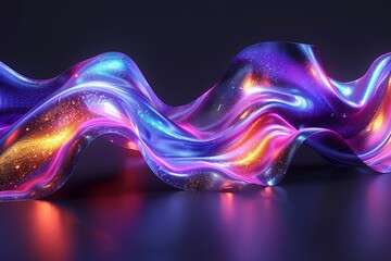 Dance of Cosmic Waves in Dark Spaces Embrace.