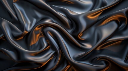 Fototapeta premium Intricate Folds of Luxurious Silk Fabric in Dual-Tone.