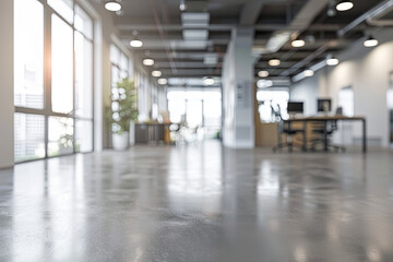 Beautiful defocused office background - office interior panoramic background
