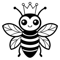 A vibrant and cheerful illustration featuring a kawaii style bee