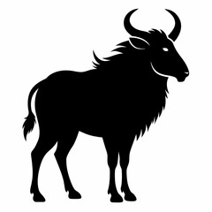 Takin vector silhouette an white background 