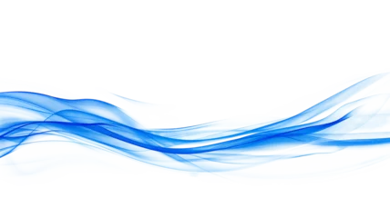 Gordijnen Blue abstract lines swoosh wave Smooth wave border isolated on a transparent background © mizan