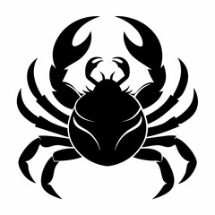 Crab logo icon vector silhouette 