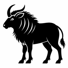 Takin vector silhouette an white background 