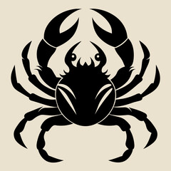 Crab logo icon vector silhouette 