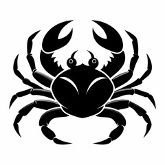 Crab logo icon vector silhouette 