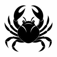 Crab logo icon vector silhouette 