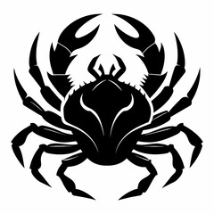 Crab logo icon vector silhouette 