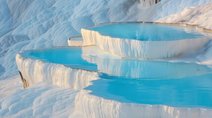 puddles of water in the snow