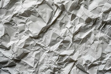 Detailed view of crumpled paper with deep wrinkles and texture, A crumpled paper texture with deep wrinkles and uneven bumps