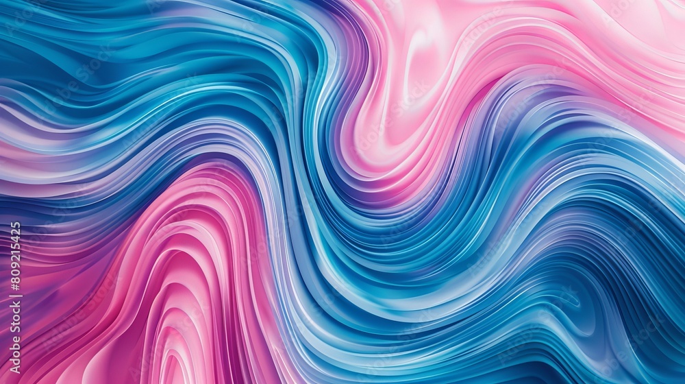 Poster abstract swirl wave background in blue and pink hues, resembling flowing liquid lines. adds a dynami