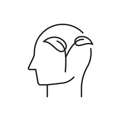 Mind growth icon design, isolated on white background, vector illustration